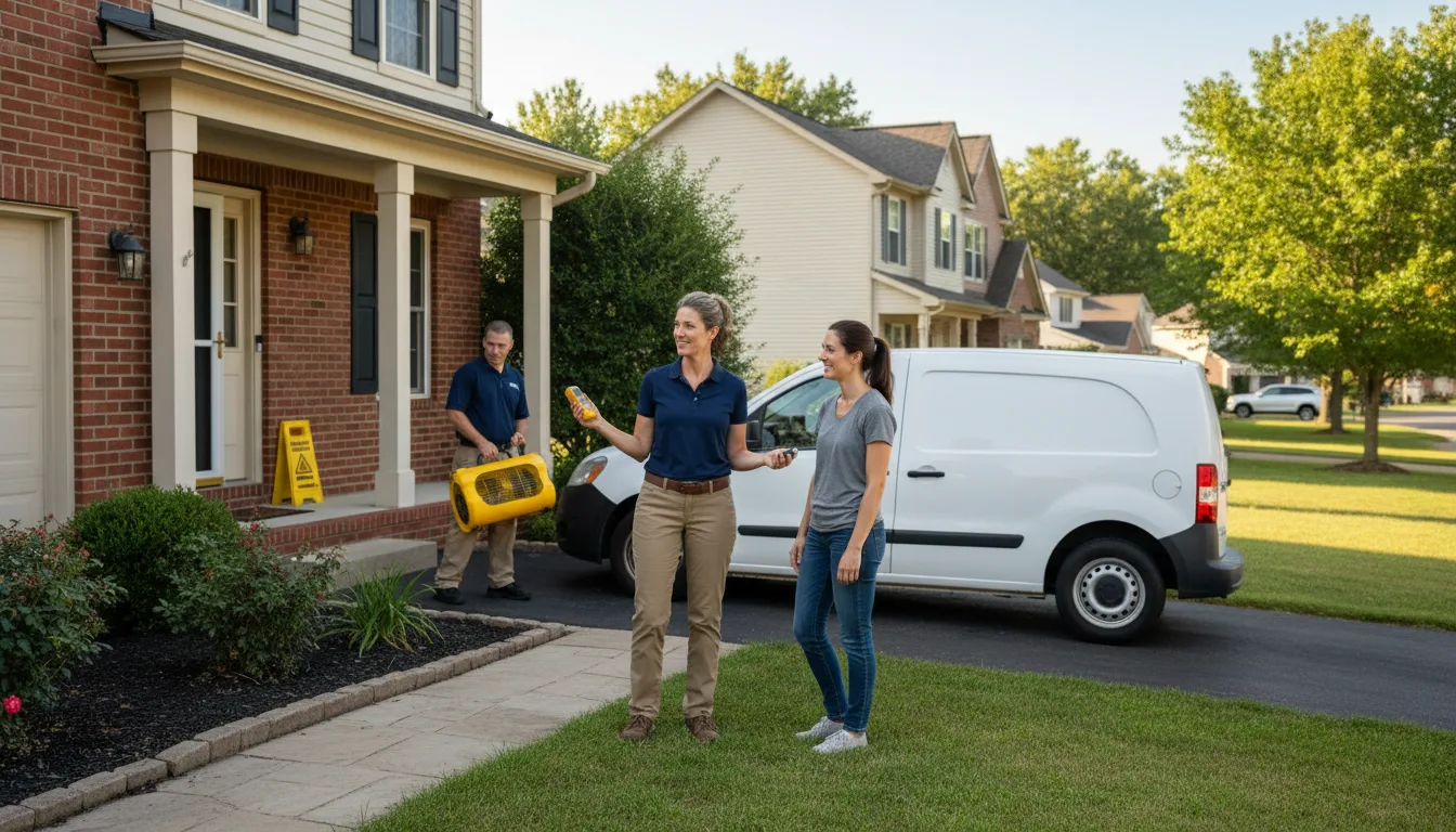 Residential water damage restoration in Woodrow, CO